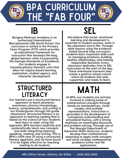 curriculum at BPA